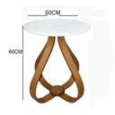 Ver imagem 3 de Mesa Lateral Bella 50x60cm (pé Cebola) Vidro