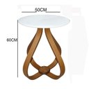 Ver imagem 3 de Mesa Lateral Bella 100% MDF 50x60cm (Pé Cebola) Vidro Branco