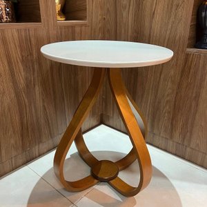 Mesa Lateral Bella 50x60cm (pé Cebola) Vidro