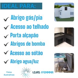 Alçapão Liso Preto Prime de Aço Lage Portinhola 80x60cm - 5