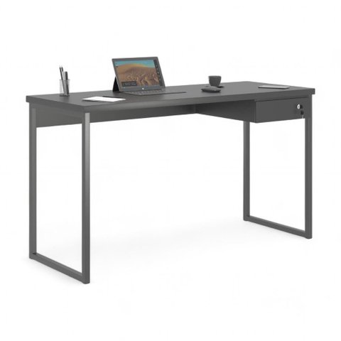 Mesa Home Office Escrivaninha Industriale 1,00 Preta com Gaveteiro
