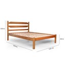 Ver imagem 4 de Cama Porteira 1,60 Madeira Maciça Marrom/Mogno Mel