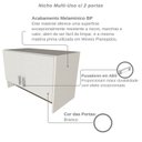 Ver mais imagens de Armário Suspenso para Lavandeira com Suporte para Cabides Branco