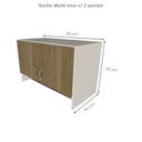 Ver imagem 4 de Armário Suspenso para Lavandeira com Suporte para Cabides