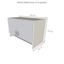 Ver imagem 4 de Armário Suspenso para Lavandeira com Suporte para Cabides