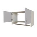 Ver mais imagens de Armário Suspenso para Lavandeira com Suporte para Cabides Cinza/Branco/Cristal