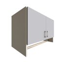 Ver imagem 7 de Armário Suspenso para Lavandeira com Suporte para Cabides Cinza/Branco/Cristal