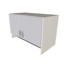 Ver imagem 3 de Armário Suspenso para Lavandeira com Suporte para Cabides Cinza/Branco/Cristal