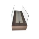 Ver imagem 4 de Lareira Ecológica Inox 80 Cm Carvalho Grande Rodízios Vidros