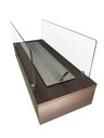 Ver imagem 5 de Lareira Ecológica Inox 80 Cm Carvalho Grande Rodízios Vidros
