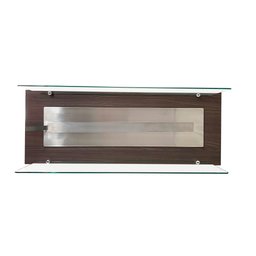 Lareira Ecológica Inox 80 Cm Carvalho Grande Rodízios Vidros - 6