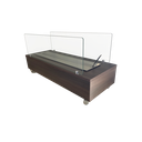 Ver imagem 2 de Lareira Ecológica Inox 80 Cm Carvalho Grande Rodízios Vidros