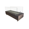 Lareira Ecológica Inox 80 Cm Carvalho Grande Rodízios Vidros - 2