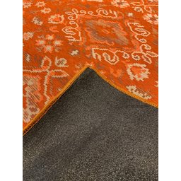 Tapete Sala Classico Oriental 100X150 Cm Tipo Belga Laranja - 4