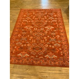 Tapete Sala Classico Oriental 100X150 Cm Tipo Belga Laranja - 5