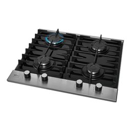 Cooktop a Gás Fischer 4 Bocas Platinium com Trempe de Ferro Fundido Mesa Vidro 33800-92121 Bivolt - 2