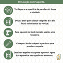 Ver imagem 3 de Espelho Decorativo 110x50cm Corpo Inteiro com Moldura em Alumínio Marrom Ambiente Moderno