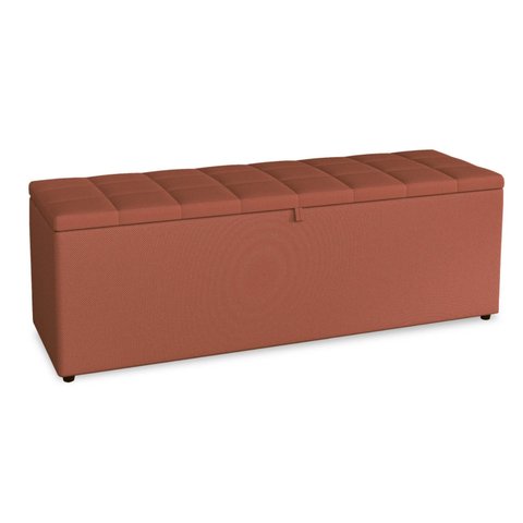Recamier com Baú Piazza 80cm em Tecido Tipo Linho