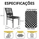 Ver imagem 6 de Kit 4 Cadeiras Lari Empilhavel em Aluminio e Corda Nautica Preta