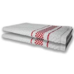 4 Panos de Prato Atoalhado Felpudo Premium Preto+vermelho - 2