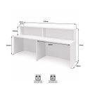 Ver imagem 5 de Conjunto 2 Balcões de Atendimento e Recepção Comercial 120x60cm para Loja, Comércio e Escritório