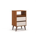 Ver imagem 3 de Mesa de Cabeceira Retrô Roma Freijó e Off White com Design Moderno para Organização no Quarto