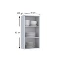 Ver imagem 3 de Armário Aéreo P/ Cozinha Americana 1 Porta Branco - Henn