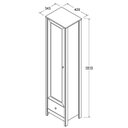 Ver imagem 6 de Cristaleira 1 Porta Vidro 1 Gaveta 180x43 Cm E962 Preto Dtall Preto