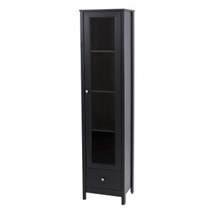 Cristaleira 1 Porta Vidro 1 Gaveta 180x43 Cm E962 Preto Dtall Preto