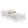 Cama Infantil Kids Nuvem 100% Mdf Grade de Proteção Montessori:branco - 3