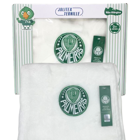 Manta Baby Microfibra Bebe Infantil Criança Menina Menino Cama 90cm X 1,10cm Palmeiras Junior Baby