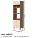 Ver imagem 3 de Torre Quente para Forno e Microondas MDF 70x237 cm Kali 166851 Carvalho Toq Off White Nicioli