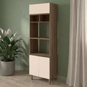 Ver imagem 2 de Torre Quente para Forno e Microondas MDF 70x237 cm Kali 166851 Carvalho Toq Off White Nicioli