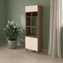 Ver imagem 7 de Torre Quente para Forno e Microondas MDF 70x237 cm Kali 166851 Carvalho Toq Off White Nicioli