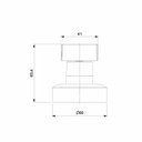 Ver imagem 2 de Acabamento de Registro para Base Reforma 1/2, 3/4, 1 Flow Cromado Celite Preto Matte
