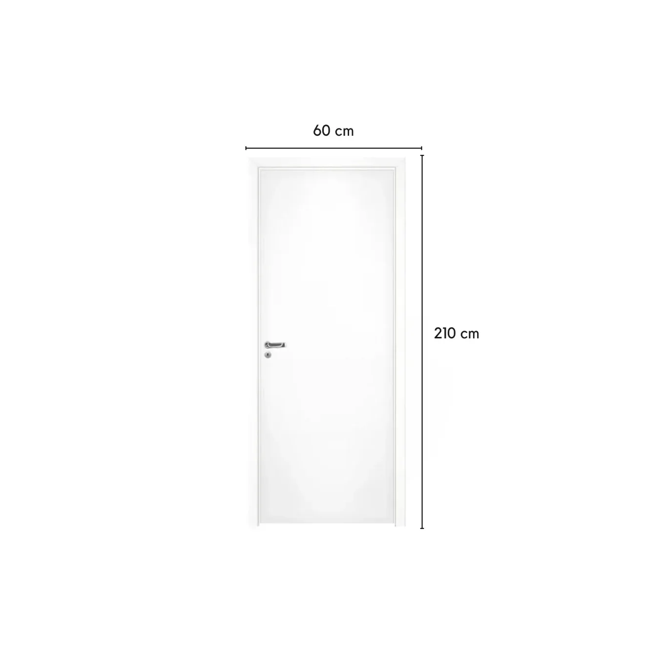 Ver imagem 3 de Kit Porta de Madeira Reversível 210x60cm Batente 14x6cm Pinhal Branco/Laca UV Lisa