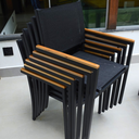 Ver imagem 3 de Jogo de Mesa Ripada 6 Cadeiras para Jardim Área Externa + Guarda Sol