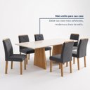 Ver mais imagens de Conjunto Sala de Jantar 6 Lugares Retangular Tampo MDF 160x80cm Mesa Lyra e Cadeiras Carol