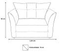Ver imagem 2 de Kit Namoradeira + 2 Poltronas Decorativa Isis Suede Azul Marinho Pés Madeira Mz Decor