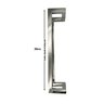Puxador Porta Inox Deslocado Livrando a Fechadura Polido 30cm - 7