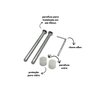 Puxador Porta Inox Deslocado Livrando a Fechadura Polido 30cm - 10