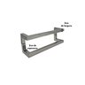 Puxador Porta Inox Deslocado Livrando a Fechadura Polido 30cm - 9