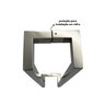 Puxador Porta Inox Deslocado Livrando a Fechadura Polido 30cm - 4
