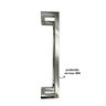 Puxador Porta Inox Deslocado Livrando a Fechadura Polido 30cm - 3