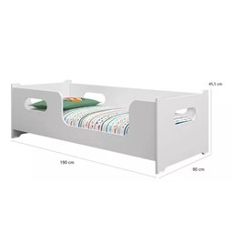 Cama Solteiro Montessoriana Encanto P/ Crianças -100% Mdf - Branca - 2 Cama Solteiro Montessoriana Encanto P/ Crianças -100% Mdf - Branca - 2