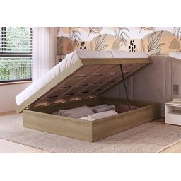 Cama Casal Box Baú 140 Bogotá Mel - 2