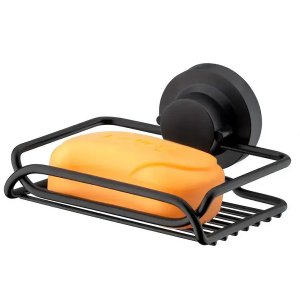 Saboneteira com Ventosa Preto Fosco Future