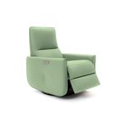 Ver imagem 5 de Poltrona do Papai Sala de Estar Reclinável Palace Usb e Usb-c Gira Balança Couro Verde Claro G40 - G