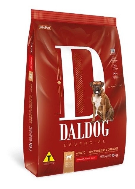 Ração Dal Dog Premium Especial Essencial 15kg Adulto Cão Pet ...