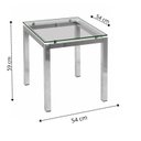 Ver imagem 2 de Mesa Lateral de Canto em Aço 54 x 59 cm Design Moderno Prata